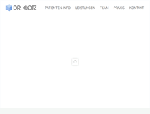 Tablet Screenshot of drklotz.de